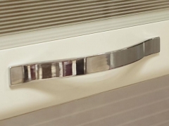 Шкаф-витрина кухонный с системой плавного закрывания Графит 74.09.2 Сосна Астрид /Ваниль